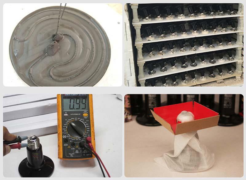25W 50W 75W 100W 150W 200W Pet Reptile Ceramic Far Infrared Heat Lamp process 4
